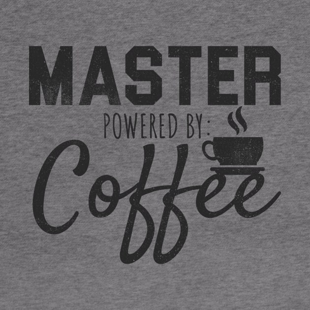 'Master Powered by Coffee' Funny Coffee Gift by ourwackyhome